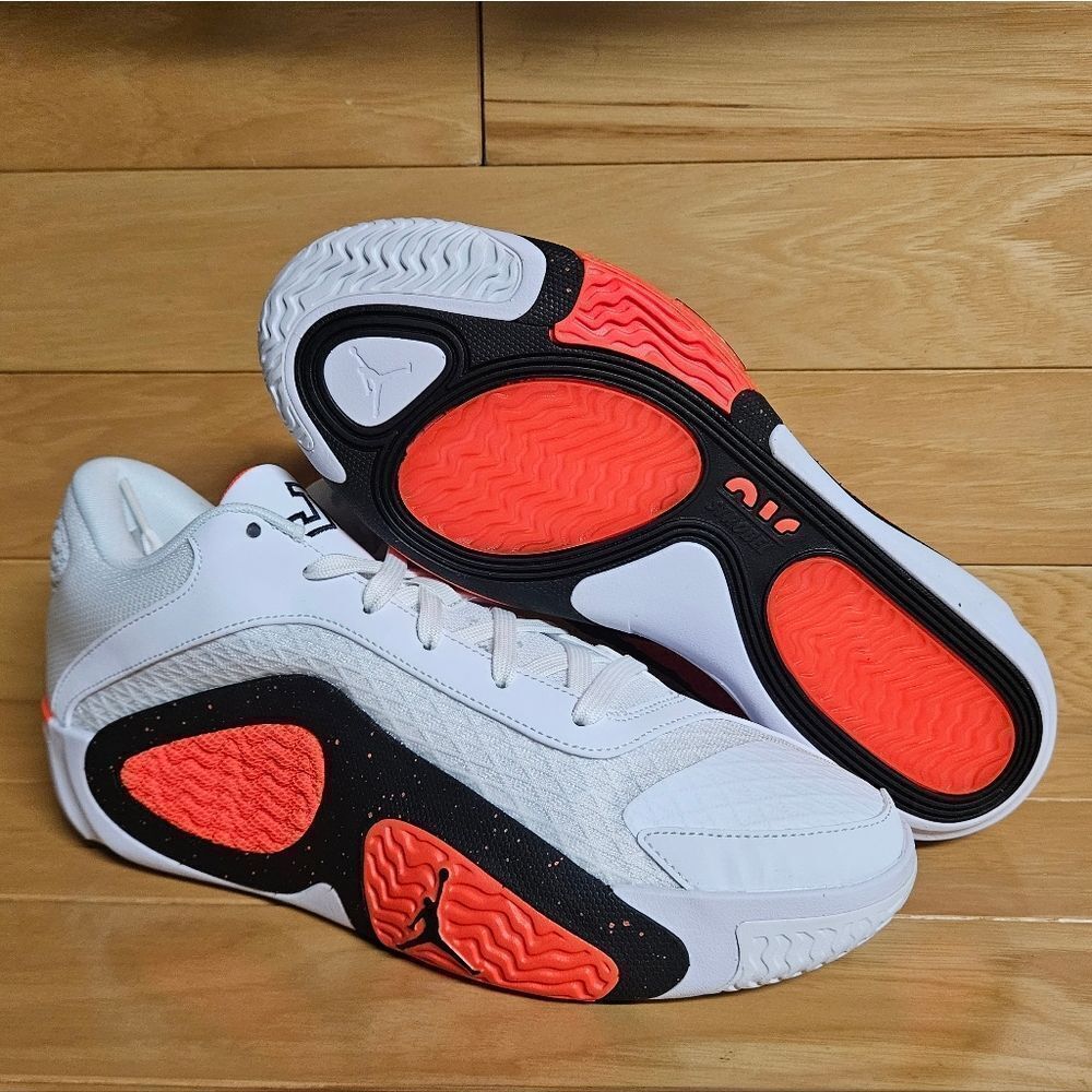 Jordan Tatum 2 White Black Bright Crimson Red Basketball Shoe FJ6457-106 Nike - Picture 3 of 11
